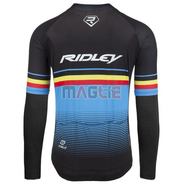 Maglia Ridley Rincon Manica Lunga 2017 Nero e Blu - Clicca l'immagine per chiudere